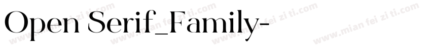 Open Serif_Family字体转换